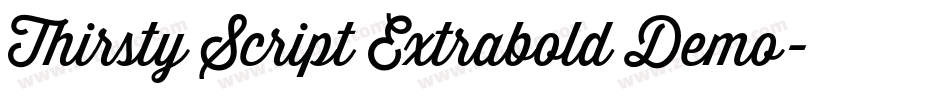 Thirsty Script Extrabold Demo字体转换